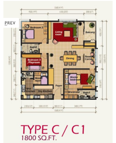 Platinum Hill PV 8 - Floor Plan - iProperty.com.my