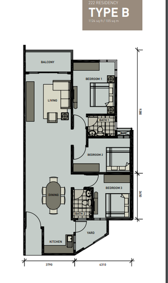 222 Residency - Floor Plan - iProperty.com.my