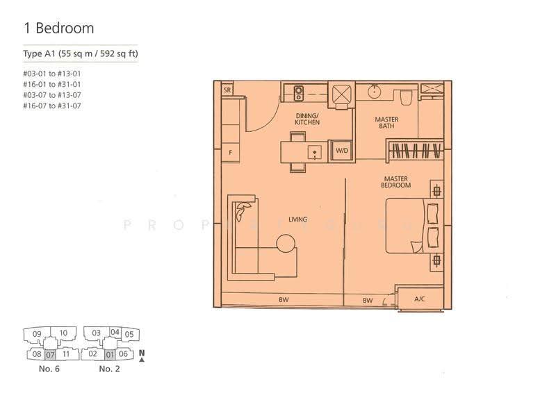 Martin Place Residences, 4 Martin Place, Orchard / River Valley, 1 Bedroom, 592 sqft, Condominium For Rent, by Gan Sok Hoon, 22213713 - 2D - PropertyGuru.com.sg
