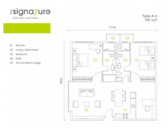 The Signature - Floor Plan - iProperty.com.my