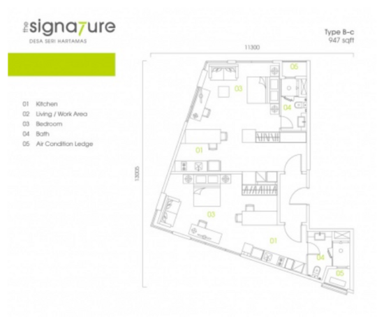 The Signature - Floor Plan - iProperty.com.my