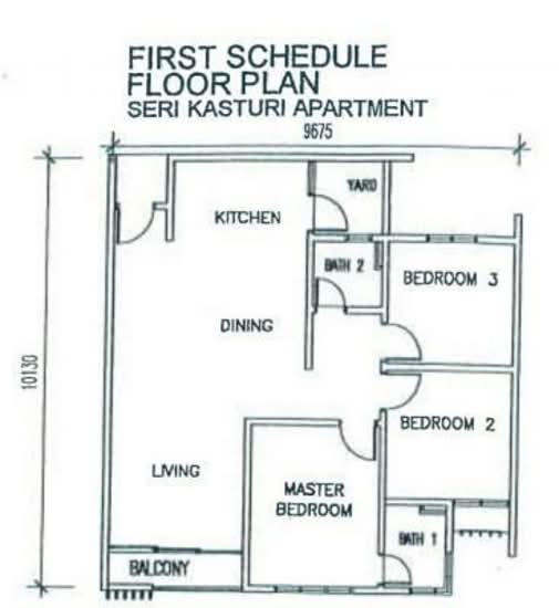 Seri Kasturi Apartments - Floor Plan - iProperty.com.my