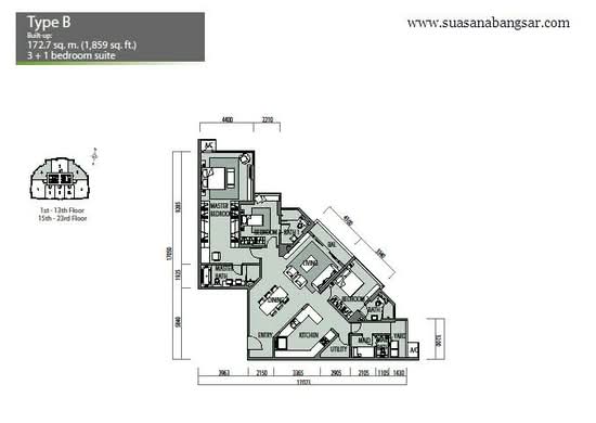Suasana Bangsar - Floor Plan - iProperty.com.my
