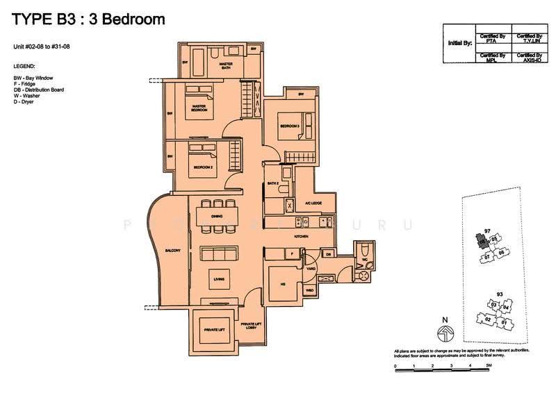 The Meyerise, 97 Meyer Road, East Coast / Marine Parade, 3 Bedrooms, 1,270 sqft, Condominium For Sale, by Alex Lee, 500276427 - 2D - PropertyGuru.com.sg