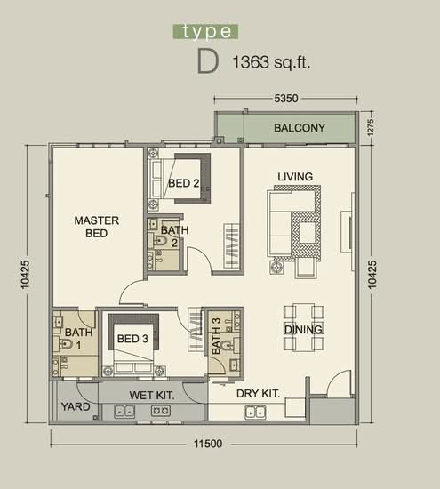 D'Secret Garden (Pangsapuri Kempas Indah) - Floor Plan - iProperty.com.my