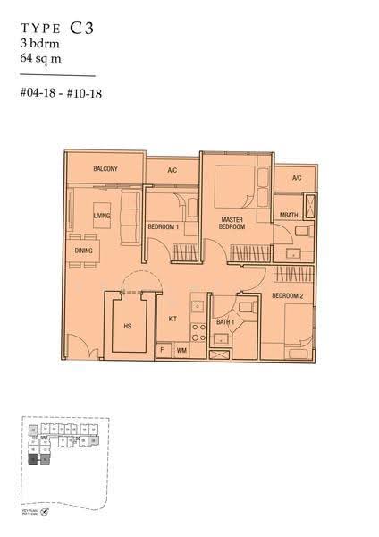 Midtown Residences, 1189 Upper Serangoon Road, Hougang / Punggol / Sengkang, 3 Bedrooms, 689 sqft, Condominium For Sale, by Cassie Lam 林羿伶, 500279288 - 2D - PropertyGuru.com.sg