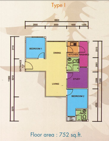 Garden Court 2 Bukit Vor - Floor Plan - iProperty.com.my