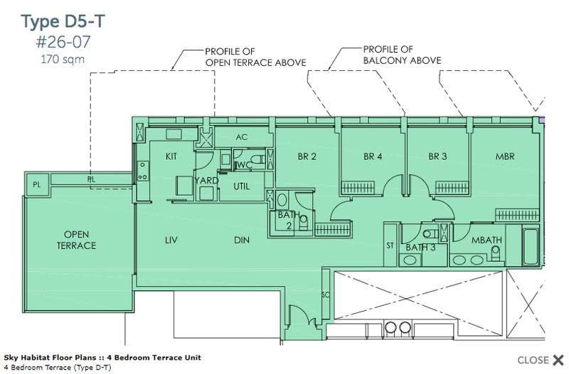 Sky Habitat, 7 Bishan Street 15, 4 Bedrooms, 2,034 sqft, Condominium For Rent, by Amber Peng, 25124604 - Sample Floor Plan - PropertyGuru.com.sg