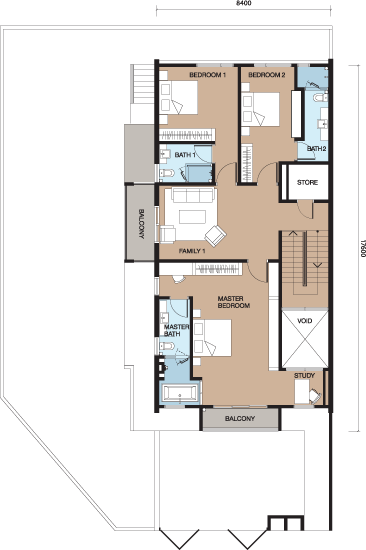 Vilaris Courtyard Homes - Floor Plan - iProperty.com.my