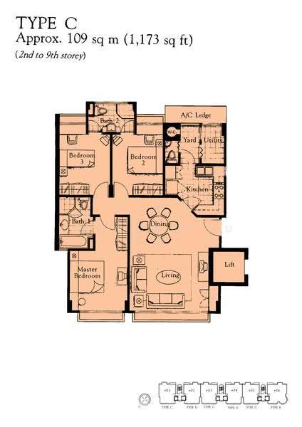 Mutiara View, 11 Jalan Mutiara, Tanglin / Holland / Bukit Timah, 3 Bedrooms, 1,163 sqft, Apartment For Sale, by Alvina Yeo, 500061254 - 2D - PropertyGuru.com.sg