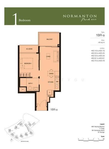 Normanton Park, 49 Normanton Park, Buona Vista / West Coast / Clementi New Town, 1 Bedroom, 527 sqft, Condominium For Sale, by Dan Soon, 500279205 - 2D - PropertyGuru.com.sg