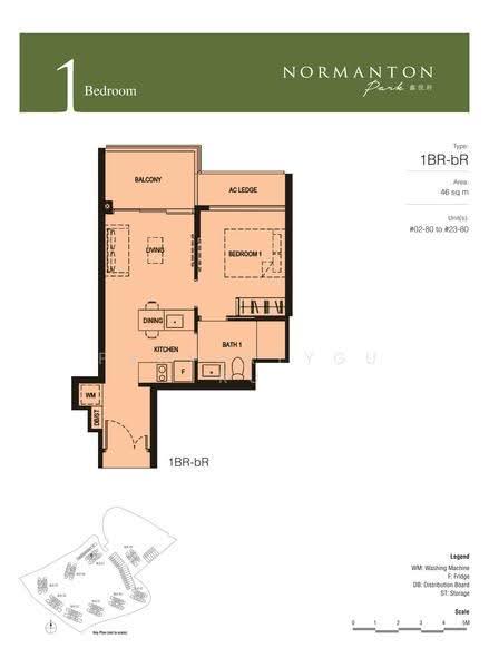 Normanton Park, 61 Normanton Park, Buona Vista / West Coast / Clementi New Town, 1 Bedroom, 495 sqft, Condominium For Sale, by Brina Lee, 500275433 - 2D - PropertyGuru.com.sg