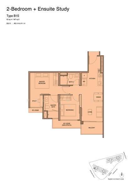 Norwood Grand, 6 Champions Way, Admiralty / Woodlands, 2 Bedrooms, 667 sqft, Condominium For Rent, by Yeo Tong Boon, 500273310 - 2D - PropertyGuru.com.sg