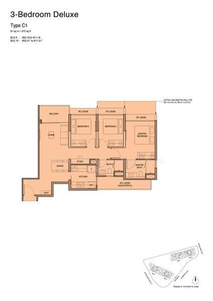 Norwood Grand, Admiralty / Woodlands, 3 Bedrooms, 872 sqft, Condominium For Rent, by Alvin Sim, 500265336 - 2D - PropertyGuru.com.sg