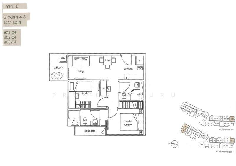 NottingHill Suites, 29A Toh Tuck Road, Clementi Park / Upper Bukit Timah, 2 Bedrooms, 527 sqft, Apartment For Sale, by Catherine Ng, 500280906 - 2D - PropertyGuru.com.sg