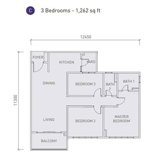 TriTower Residence @ Johor Bahru Sentral - Floor Plan - iProperty.com.my