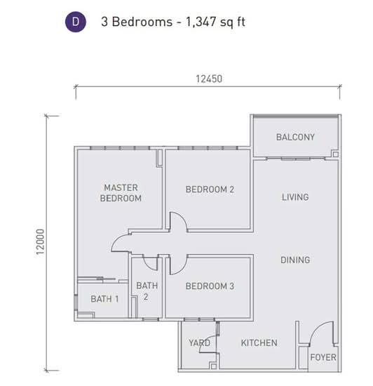 TriTower Residence @ Johor Bahru Sentral - Floor Plan - iProperty.com.my