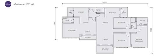 TriTower Residence @ Johor Bahru Sentral - Floor Plan - iProperty.com.my