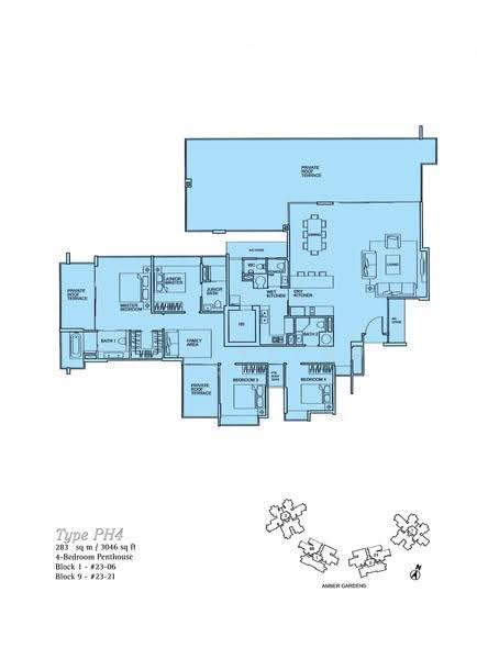One Amber, 1 Amber Gardens, East Coast / Marine Parade, 4 Bedrooms, 3,046 sqft, Condominium For Sale, by Marius Wong, 500099414 - 2D - PropertyGuru.com.sg
