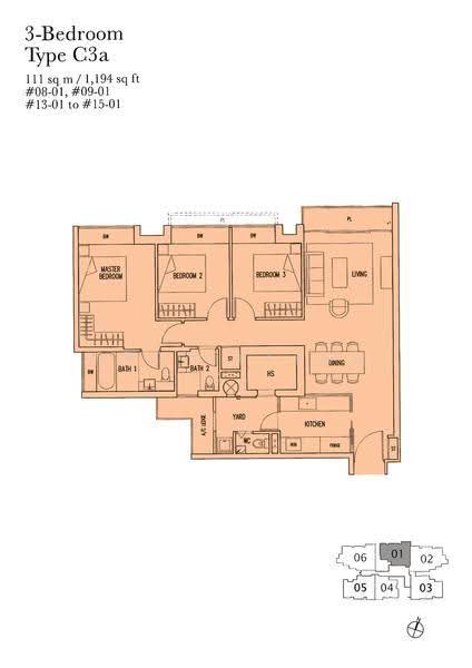 One Devonshire, 1 Devonshire Road, Orchard / River Valley, 3 Bedrooms, 1,184 sqft, Condominium For Rent, by Lim Hong Geok, 25605220 - 2D - PropertyGuru.com.sg