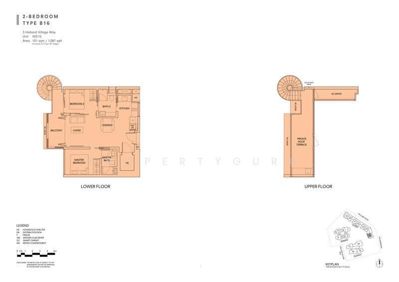 One Holland Village Residences, 3 Holland Village Way, Tanglin / Holland / Bukit Timah, 2 Bedrooms, 1,087 sqft, Condominium For Sale, by Yuen Foong Ee, 500283736 - 2D - PropertyGuru.com.sg