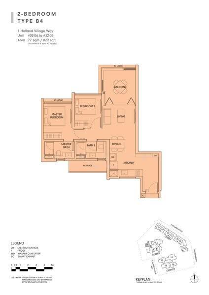 One Holland Village Residences, 5 Holland Village Way, Tanglin / Holland / Bukit Timah, 2 Bedrooms, 829 sqft, Condominium For Sale, by Deon Tan, 500278785 - 2D - PropertyGuru.com.sg