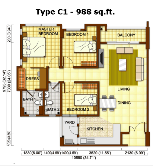The Heron Residency - Floor Plan - iProperty.com.my