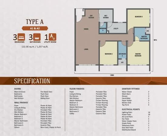 Impiria Residensi Bukit Tinggi Klang - Floor Plan - iProperty.com.my