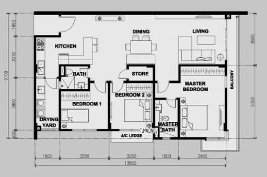 The Suritz - Floor Plan - iProperty.com.my