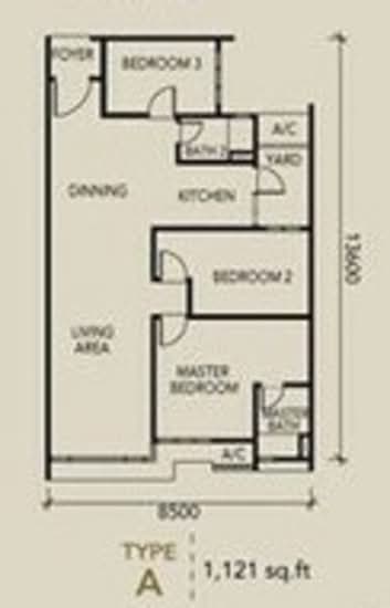 The Centrina Service Apartment@Central Residence - Floor Plan - iProperty.com.my