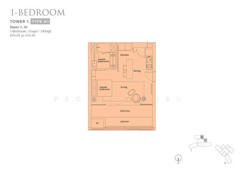 OUE Twin Peaks, 33 Leonie Hill Road, Orchard / River Valley, 1 Bedroom, 570 sqft, Condominium For Rent, by Jennifer Koh, 21240543 - 2D - PropertyGuru.com.sg
