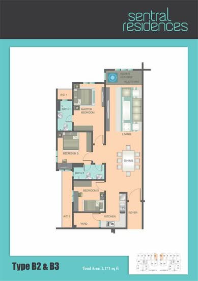 Sentral Residences I & II - Floor Plan - iProperty.com.my