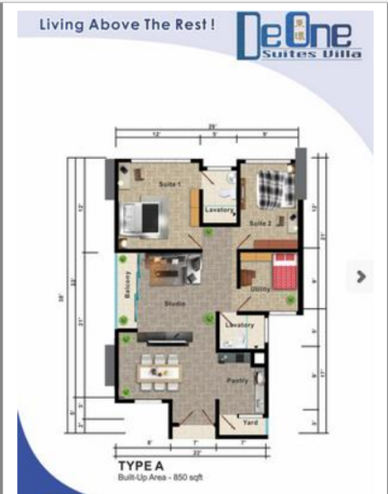 De One Suites Villa - Floor Plan - iProperty.com.my