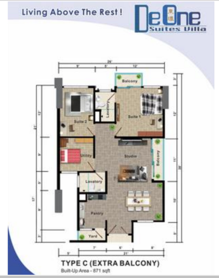 De One Suites Villa - Floor Plan - iProperty.com.my