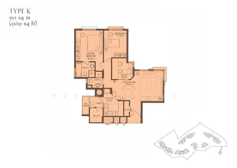 Parc Palais, 55 Hume Avenue, Clementi Park / Upper Bukit Timah, 2 Bedrooms, 969 sqft, Condominium For Sale, by Peter Yao, 500282409 - 2D - PropertyGuru.com.sg