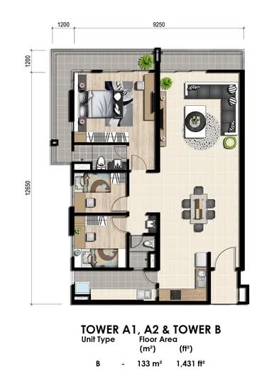 Sapphire On The Park - Floor Plan - iProperty.com.my