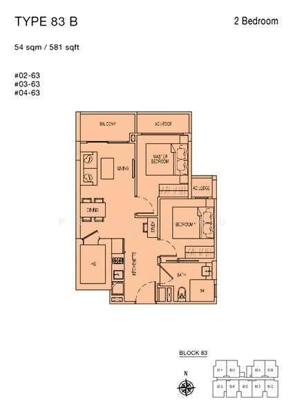 Parc Rosewood, 83 Rosewood Drive, Admiralty / Woodlands, 2 Bedrooms, 581 sqft, Condominium For Sale, by Hansel Tan, 500279382 - 2D - PropertyGuru.com.sg