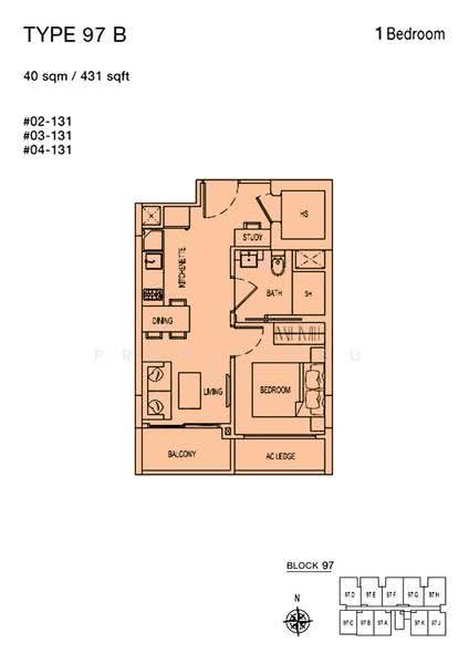 Parc Rosewood, 97 Rosewood Drive, Admiralty / Woodlands, 1 Bedroom, 431 sqft, Condominium For Sale, by Andy Neo, 500243694 - 2D - PropertyGuru.com.sg