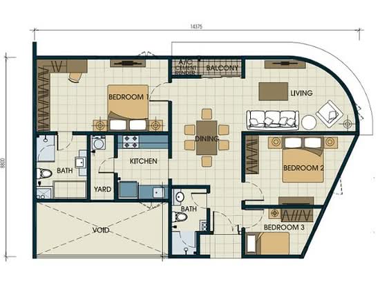Glomac Centro V Serviced Apartments - Floor Plan - iProperty.com.my