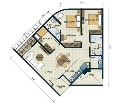 Glomac Centro V Serviced Apartments - Floor Plan - iProperty.com.my