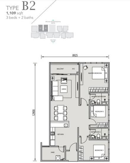 Clarita Tower @ Eco Sky - Floor Plan - iProperty.com.my