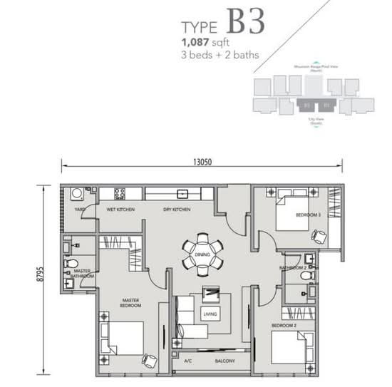 Clarita Tower @ Eco Sky - Floor Plan - iProperty.com.my