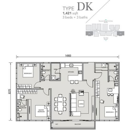 Clarita Tower @ Eco Sky - Floor Plan - iProperty.com.my