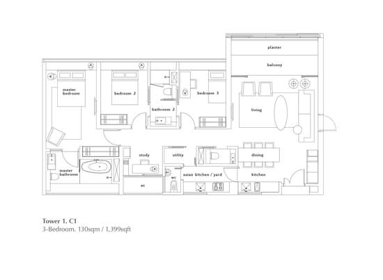 OUE Twin Peaks - Floor Plan