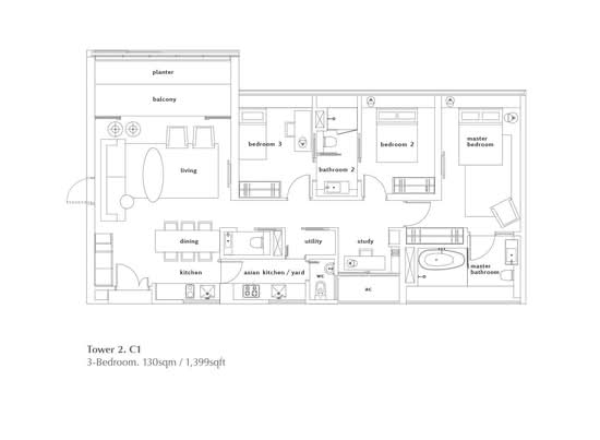 OUE Twin Peaks - Floor Plan