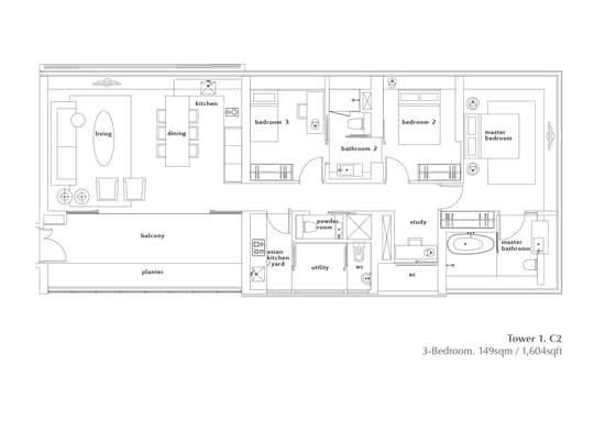 OUE Twin Peaks - Floor Plan