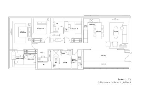 OUE Twin Peaks - Floor Plan
