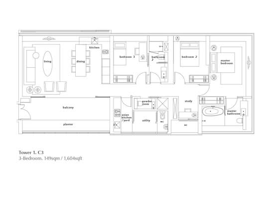OUE Twin Peaks - Floor Plan