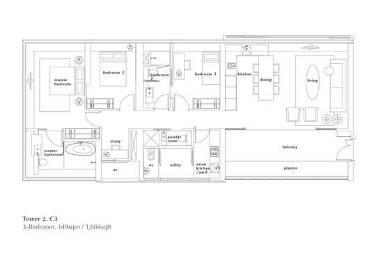 OUE Twin Peaks - Floor Plan