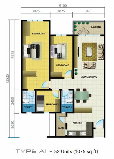 Residensi Rampai (The Parc Tower) - Floor Plan - iProperty.com.my